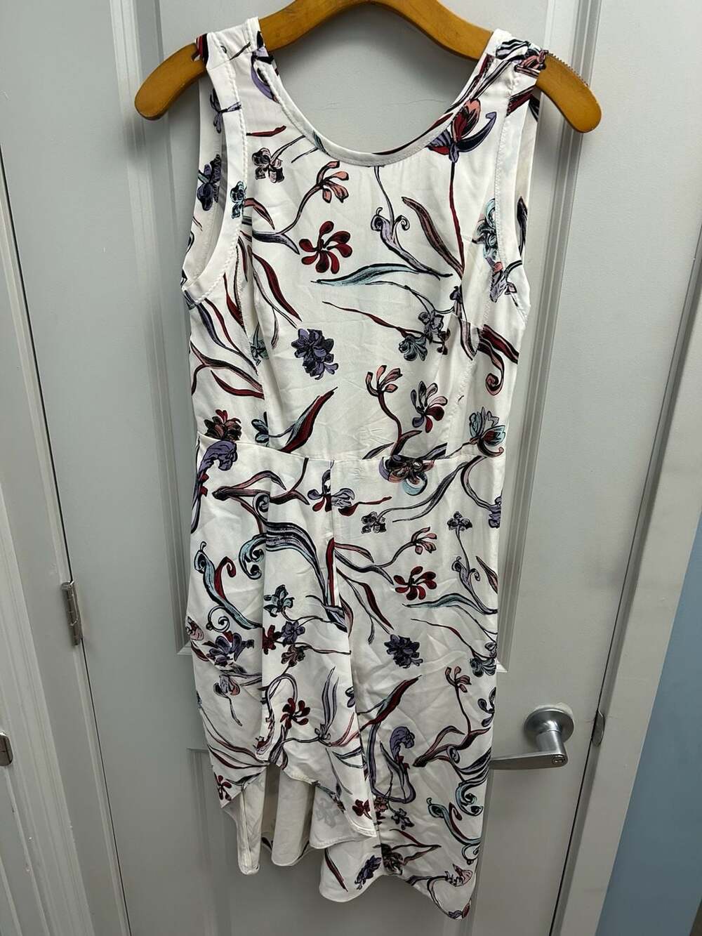 3.1 Phillip Lim Women's Sleeveless Floral Print Draped Silk Dress
